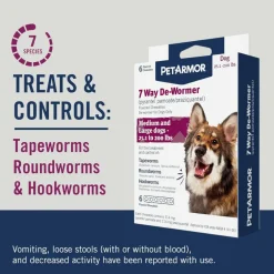 PetArmor 7 Way De-Wormer for Medium & Large Dogs 6 ct