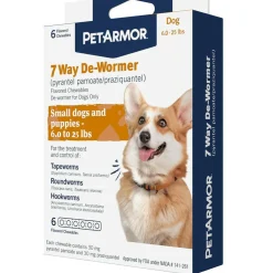 PetArmor 7 Way De-Wormer Small Dogs & Puppies ( 6 Count )