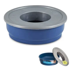 Petmate No Spill Durable Pet Bowl for Water and Food for Dogs & Cats (48 oz) Blue