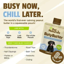 Pet Naturals BusyButter Calming Peanut Butter for Dogs (1.5 oz x 6 pouches)