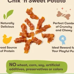 Pet 'n Shape Chick 'n Sweet Potato Jerky Wrapped Treats For Dogs (8 oz)