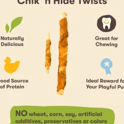 Pet 'n Shape Chik 'n Hide Twists Chicken Wrapped Rawhide Treats For Dogs
