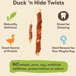 Pet 'n Shape Duck'n Hide Twists Duck Wrapped Rawhide Treats For Dogs