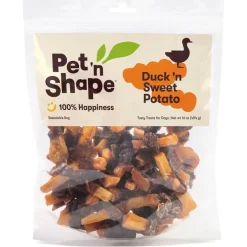 Pet 'n Shape Duck 'n Sweet Potato Jerky Wrapped Treats For Dogs (16 oz)
