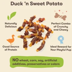 Pet 'n Shape Duck 'n Sweet Potato Jerky Wrapped Treats For Dogs (16 oz)