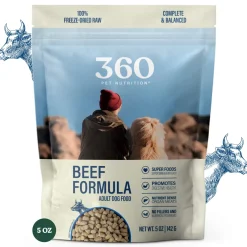 360 Pet Nutrition Beef Formula Freeze-Dried Raw Dog Food
