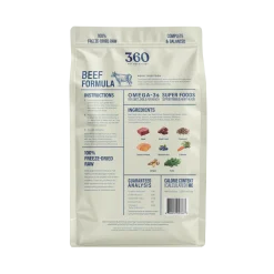360 Pet Nutrition Beef Formula Freeze-Dried Raw Dog Food