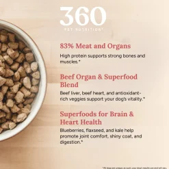 360 Pet Nutrition Beef Formula Freeze-Dried Raw Dog Food
