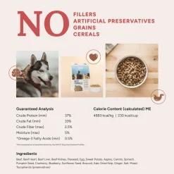 360 Pet Nutrition Beef Formula Freeze-Dried Raw Dog Food