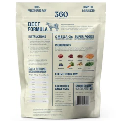 360 Pet Nutrition Beef Formula Freeze-Dried Raw Dog Food