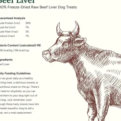 360 Pet Nutrition Beef Liver Freeze-Dried Raw Dog Treats, 4-oz
