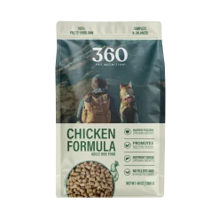 360 Pet Nutrition Chicken Freeze-Dried Raw Complete Meal for Adult Dogs