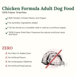 360 Pet Nutrition Chicken Freeze-Dried Raw Complete Meal for Adult Dogs
