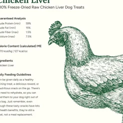 360 Pet Nutrition Chicken Liver Freeze-Dried Raw Dog Food, 4-oz