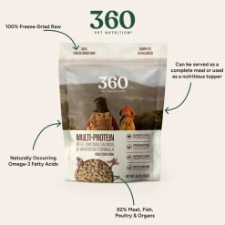 360 Pet Nutrition Multi-Meat Freeze-Dried Raw Complete Meal for Adult Dogs