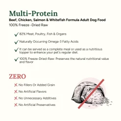 360 Pet Nutrition Multi-Meat Freeze-Dried Raw Complete Meal for Adult Dogs