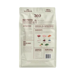 360 Pet Nutrition Multi-Meat Freeze-Dried Raw Complete Meal for Adult Dogs