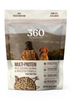 360 Pet Nutrition Multi-Meat Freeze-Dried Raw Complete Meal for Adult Dogs