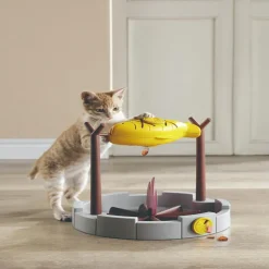 PetPals Grilled Fish Interactive Treat Toy for Cats
