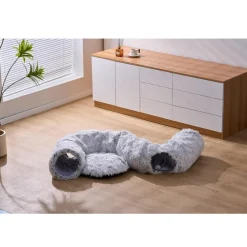 PetPals Khione Interactive Tunnel Toy For Cats - Grey