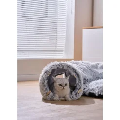 PetPals Khione Interactive Tunnel Toy For Cats - Grey