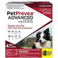 PetPrevea Advanced Topical Treatment for Dogs 21-55 lbs (4 doses)