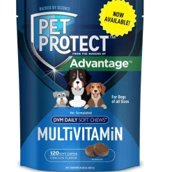 Pet Protect Multivitamin DVM Daily Soft Chews for Dogs, Chicken Flavor