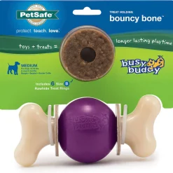 Petsafe Busy Buddy Bouncy Bone Treat Dispenser Dog Chew Toy