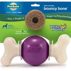 Petsafe Busy Buddy Bouncy Bone Treat Dispenser Dog Chew Toy