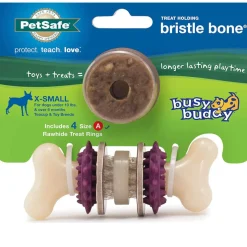 Petsafe Busy Buddy Bristle Bone Treat Dispenser Dog Chew Toy