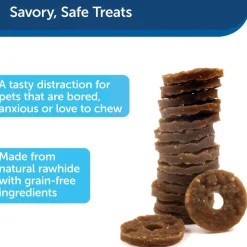 Petsafe Busy Buddy Natural Rawhide Peanut Butter Rings Dog Treats