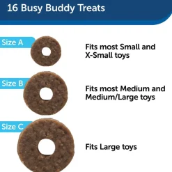 Petsafe Busy Buddy Natural Rawhide Peanut Butter Rings Dog Treats