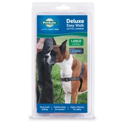 PetSafe Deluxe Easy Walk No Pull Dog Harness, Steel/Black