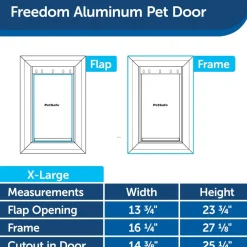 PetSafe Freedom Aluminum Pet Door for Dogs & Cats, White