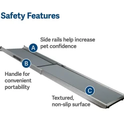 PetSafe Happy Ride Telescoping Dog Car Ramp, Grey, X-Large