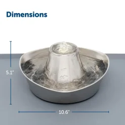 PetSafe Seaside Stainless Steel Water Fountain, 60-oz