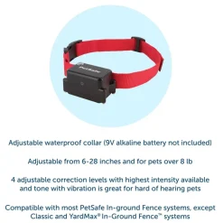 PetSafe Stubborn Dog In-Ground Receiver Collar, Black