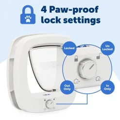 PetSafe 4-Way Locking Plastic Big Cat Door, White
