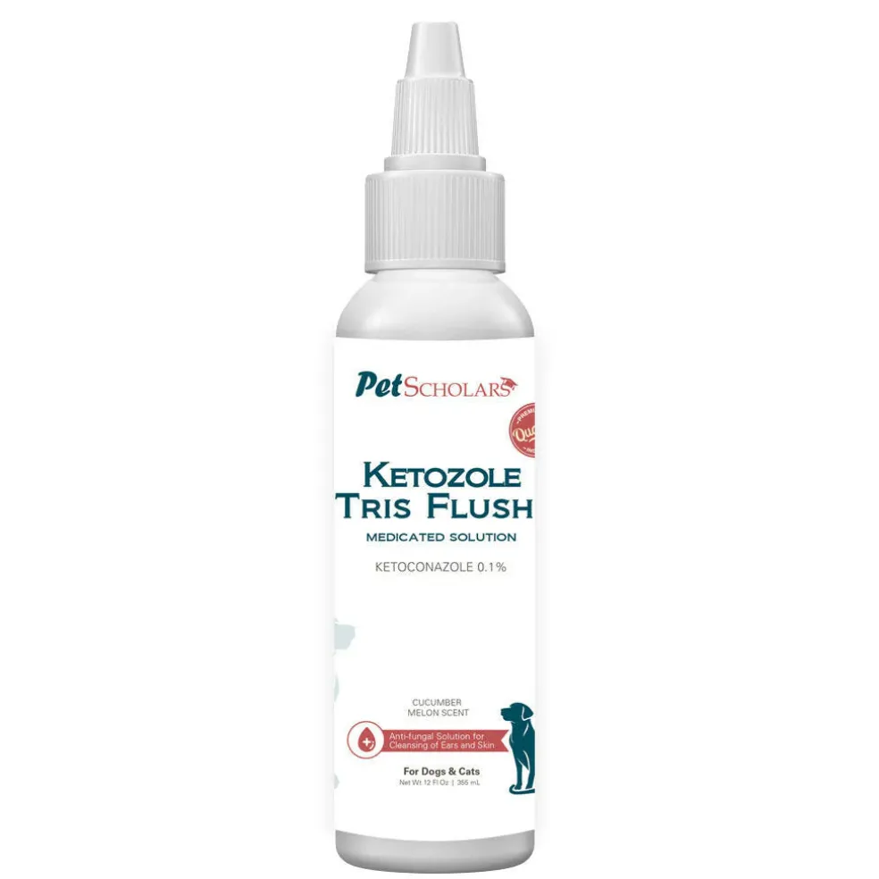 Pet Scholars Ketozole Tris Flush Anti-fungal Cleansing Solution, 12 fl oz