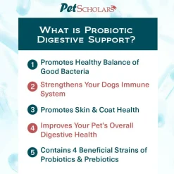 Pet Scholars Probiotic Digestive Support for Dogs & Cats (2.12 oz)
