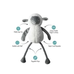 PetShop by Fringe Studio Little Lamby Plush Dog Toy