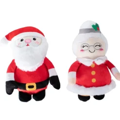 PetShop by Fringe Studio Mr. & Mrs. Santa Paws Plush Dog Toy Set, 2-piece