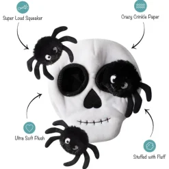 Petshop By Fringe Studio Skull w/ Spiders Hide & Seek Toy For Dogs