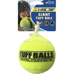 Petsport USA Giant Tuff Ball Dog Toy Yellow, 4", 1 count