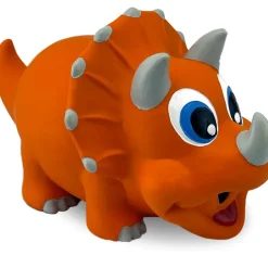 Petsport USA NaturFlex Latex Rubber Dinosaur Triceratops Dog Toy
