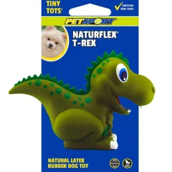 Petsport USA NaturFlex Latex Rubber Dinosaur T-Rex Dog Toy