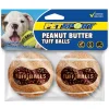 Petsport USA Peanut Butter Tuff Balls Dog Toy, 2.5", 2-pack