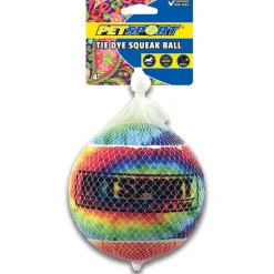 Petsport USA Tie Dye Squeak Ball Dog Toy