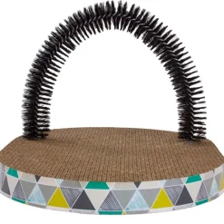Petstages Scratch & Groom Scratch Pad & Grooming Brush Cat Toy, 1-count