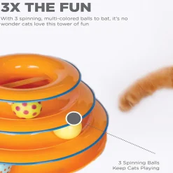 Petstages Tower of Tracks Cat Toy, Orange